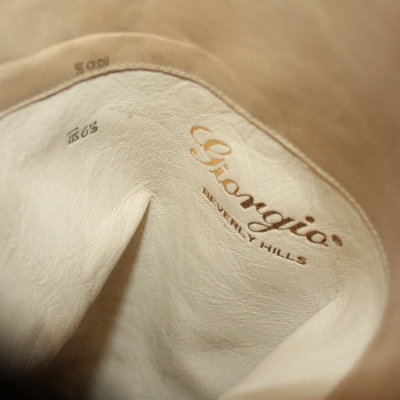 Vintage 80's Giorgio Beverly Hills Gloss Leather Knee High Boots - Picture 13 of 16